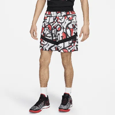 Nike Men's Icon 6" Dri-fit Basketball Shorts In University Red/black/white