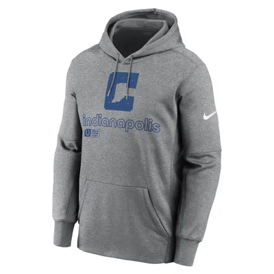 Nike Men's Heather Gray Indianapolis Colts Performance Pullover Hoodie