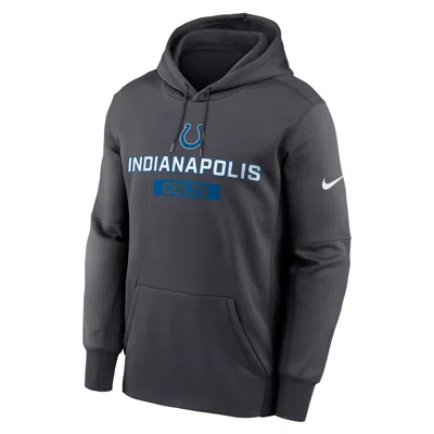 Nike Men's Indianapolis Colts Toss Sweep Menâs  Therma Nfl Pullover Hoodie In Black