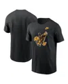 Nike Men's Heather Black Iowa Hawkeyes Blitz Evergreen Legacy Primary Tri-blend T-shirt In Black