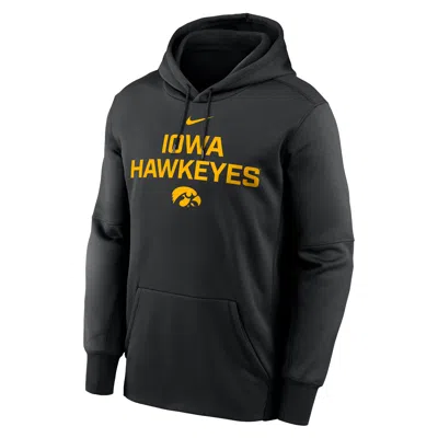 Nike Men's Iowa Team Stacked Menâs  Therma College Pullover Hoodie In Blue