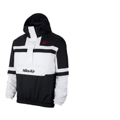 Nike Men's Jacket Hooded Sportswear Polyester 'black White'