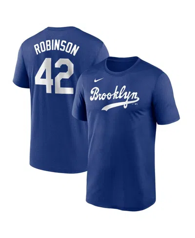 Nike Men's Jackie Robinson Royal Brooklyn Dodgers Legend Name And Number Home T-shirt