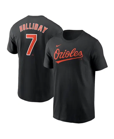 Nike Men's Jackson Holliday Black Baltimore Orioles Fuse Name Number T-shirt