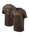 Nike Brown San Diego Padres Team Wordmark T-shirt In Brown