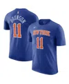 Nike Men's Jalen Brunson Blue New York Knicks Icon Edition Name Number T-shirt In Blue