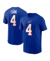 Nike Men's James Cook Royal Buffalo Bills Name Number T-shirt In Royal