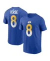 Nike Men's Jared Verse Royal Los Angeles Rams 2024 Nfl Draft First Round Pick Name Number T-shirt In Multi