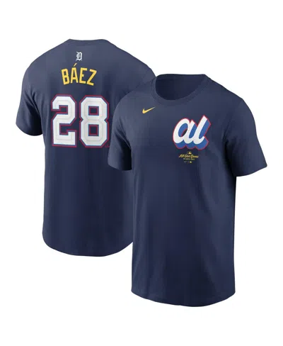 Nike Men's Javier Baez Navy American League 2025 All-star Edition Name Number T-shirt In Blue