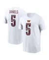 Nike Men's Jayden Daniels White Washington Commanders Name Number T-shirt In White
