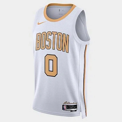 Nike Men's Jayson Tatum Boston Celtics Nba City Edition Swingman Basketball Jersey In White