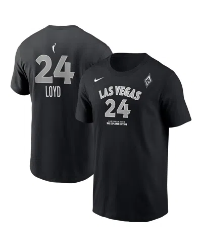 Nike Men's Jewell Loyd Black Las Vegas Aces Explorer Edition Name Number T-shirt