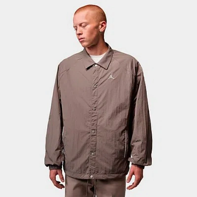 Nike Men's Jordan Brooklyn Lightweight Shell Jacket In Brown