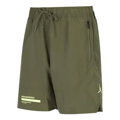Nike Men's Jordan Solid Color High Waist Straight Sports Shorts Military Green