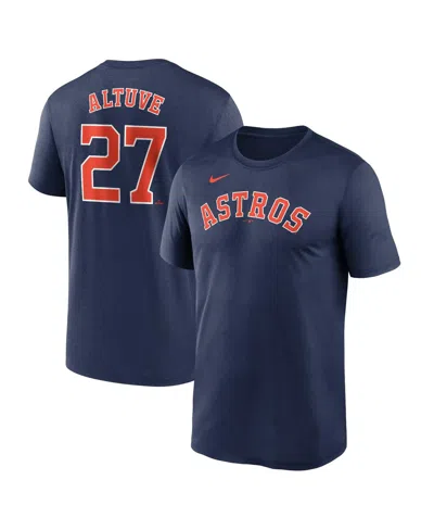 Nike Men's Jose Altuve Navy Houston Astros Legend Name And Number Home T-shirt