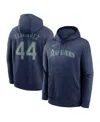 Nike Men's Julio Rodriguez Navy Seattle Mariners Player Name Number Club Fleece Pullover Hoodie In Blue