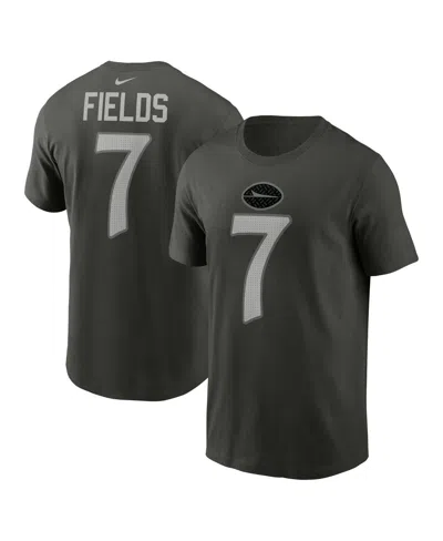 Nike Men's Justin Fields Gotham Green New York Jets 2025 Rivalries Collection Player Name Number T-shirt In Gray