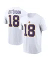 Nike Men's Justin Jefferson White Minnesota Vikings Name Number T-shirt In White