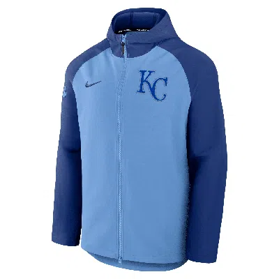 Nike Men's Kansas City Royals Authentic Collection Menâs  Therma Mlb Full-zip Jacket In Blue
