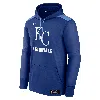 Nike Men's Kansas City Royals Authentic Collection  Therma Mlb Pullover Hoodie In Blue