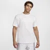 Nike Men's Solo Swoosh Short-sleeve Heavyweight Top In White