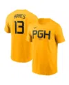 Nike Men's Ke'bryan Hayes Gold Pittsburgh Pirates Fuse City Connect Name Number T-shirt In Yellow