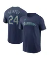 Nike Seattle Mariners Men's Swoosh Wordmark T-shirt In Blue