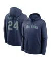 Nike Men's Ken Griffey Jr. Navy Seattle Mariners Player Name Number Club Pullover Hoodie In Navy