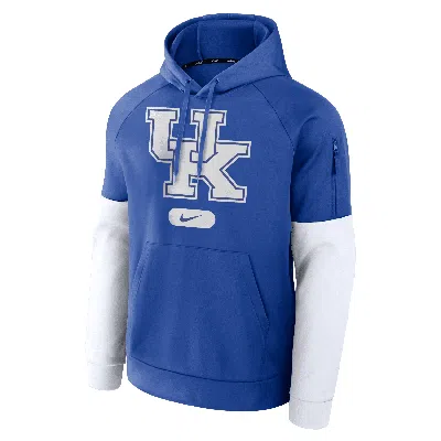 Nike Men's Kentucky Wildcats Fitness Menâs  Therma College Pullover Hoodie In Blue