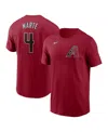 Nike Men's Ketel Marte Red Arizona Diamondbacks Fuse Name Number T-shirt In Red