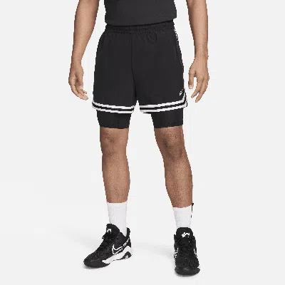 Nike Men's Kevin Durant 4" Dna 2-in-1 Basketball Shorts In Black