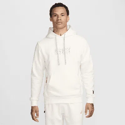 Nike Men's Kevin Durant Dri-fit Standard Issue Pullover Basketball Hoodie In Sail/wolf Grey/cosmic Clay
