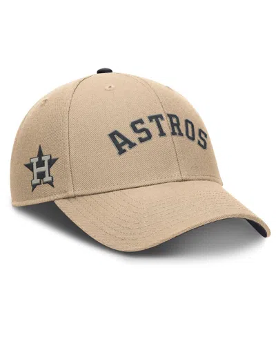 Nike Men's Khaki Houston Astros Rise Adjustable Hat In Brown