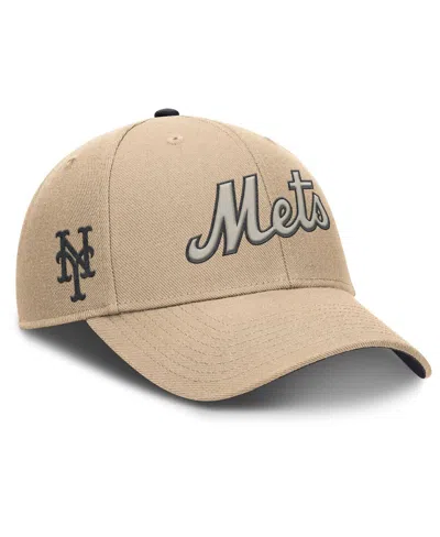 Nike Men's Khaki New York Mets Rise Adjustable Hat In Brown