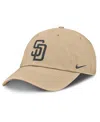 Nike Men's Khaki San Diego Padres Club Adjustable Hat In Brown