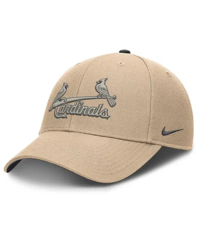 Nike Men's Khaki St. Louis Cardinals Rise Adjustable Hat In Brown