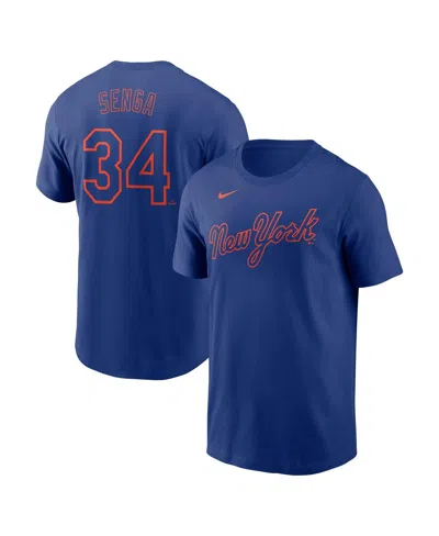 Nike Kodai Senga Royal New York Mets Fuse Name & Number T-shirt In Blue