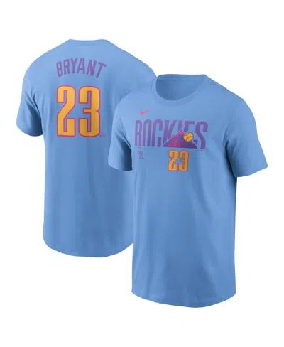 Nike Men's Kris Bryant Light Blue Colorado Rockies 2025 City Connect Fuse Name Number T-shirt