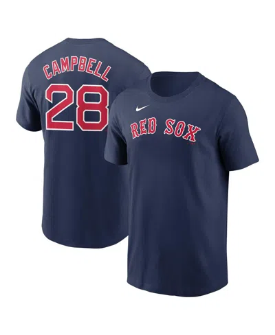 Nike Men's Kristian Campbell Navy Boston Red Sox Fuse Name Number T-shirt In Blue
