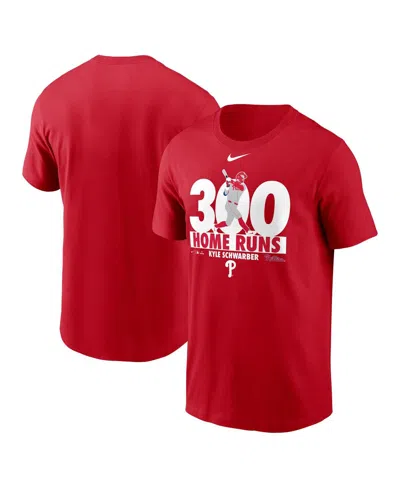 Nike Kyle Schwarber Red Philadelphia Phillies 300 Home Runs Graphic T-shirt
