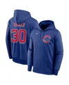 Nike Men's Kyle Tucker Blue Chicago Cubs Player Name Number Pullover Hoodie In Blue