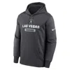 Nike Men's Las Vegas Raiders Toss Sweep Menâs  Therma Nfl Pullover Hoodie In Gray