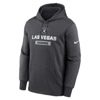 Nike Men's Las Vegas Raiders Toss Sweep Menâs  Therma Nfl Pullover Hoodie In Gray