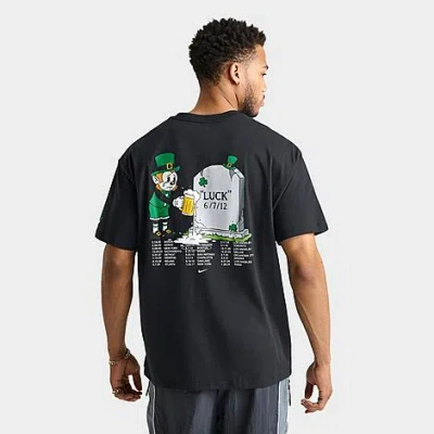 Nike Men's Lebron Green With Envy Basketball T-shirt In Black