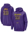 Nike Men's Lebron James Purple Los Angeles Lakers 2024/25 City Edition Name Number Pullover Hoodie In Purple