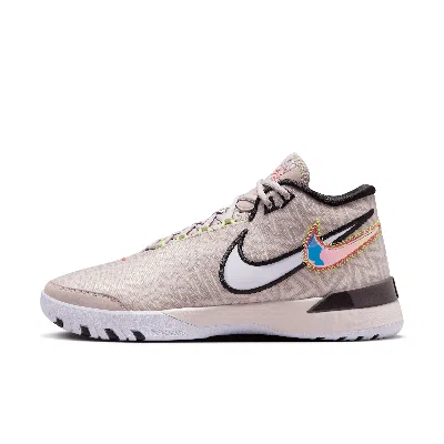 Nike Men's Lebron Nxxt Genisus Basketball Shoes In Platinum Violet/amethyst Tint/magic Ember/off Noir