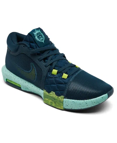 Nike Men's Lebron Witness 8 Basketball Sneakers From Finish Line In Armory Navy,cyber