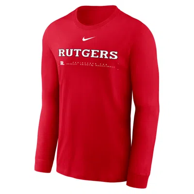 Nike Men's Legend Basketball Dri-fit Long-sleeve T-shirt In Red