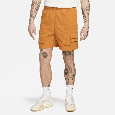 Nike Men's Life Camp Shorts In Orange