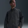 Nike Men's Life Chambray Long-sleeve Painter's Shirt In Gray